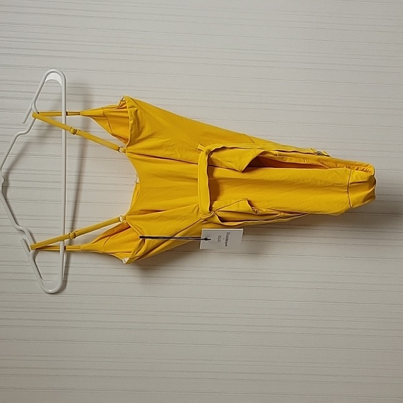 Onia X WeWoreWhat Vibrant Yellow Swimwear Danielle One Pc NWT - Picture 3 of 8